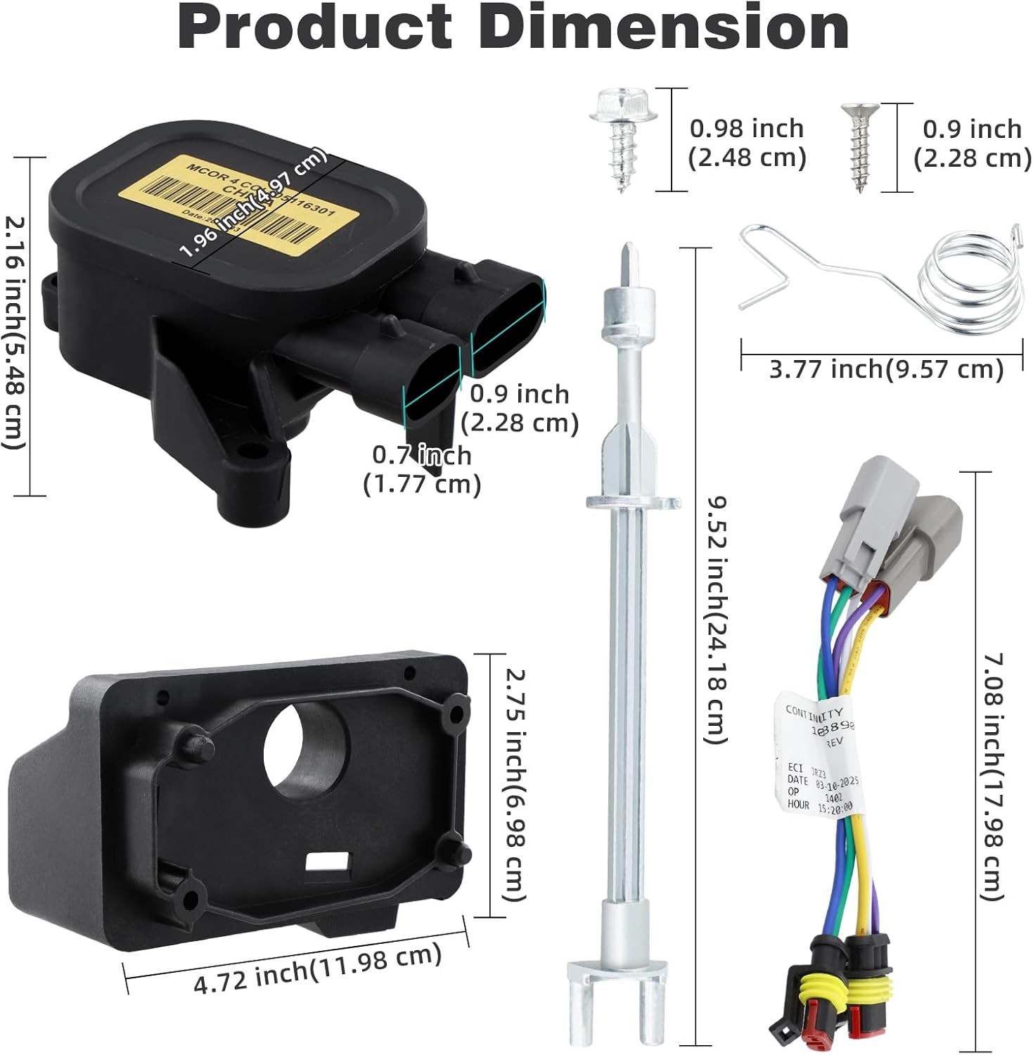 48 V Golf Cart MCOR 4 Throttle Potentiometer, MCOR 4 Conversion Kit Compatible w