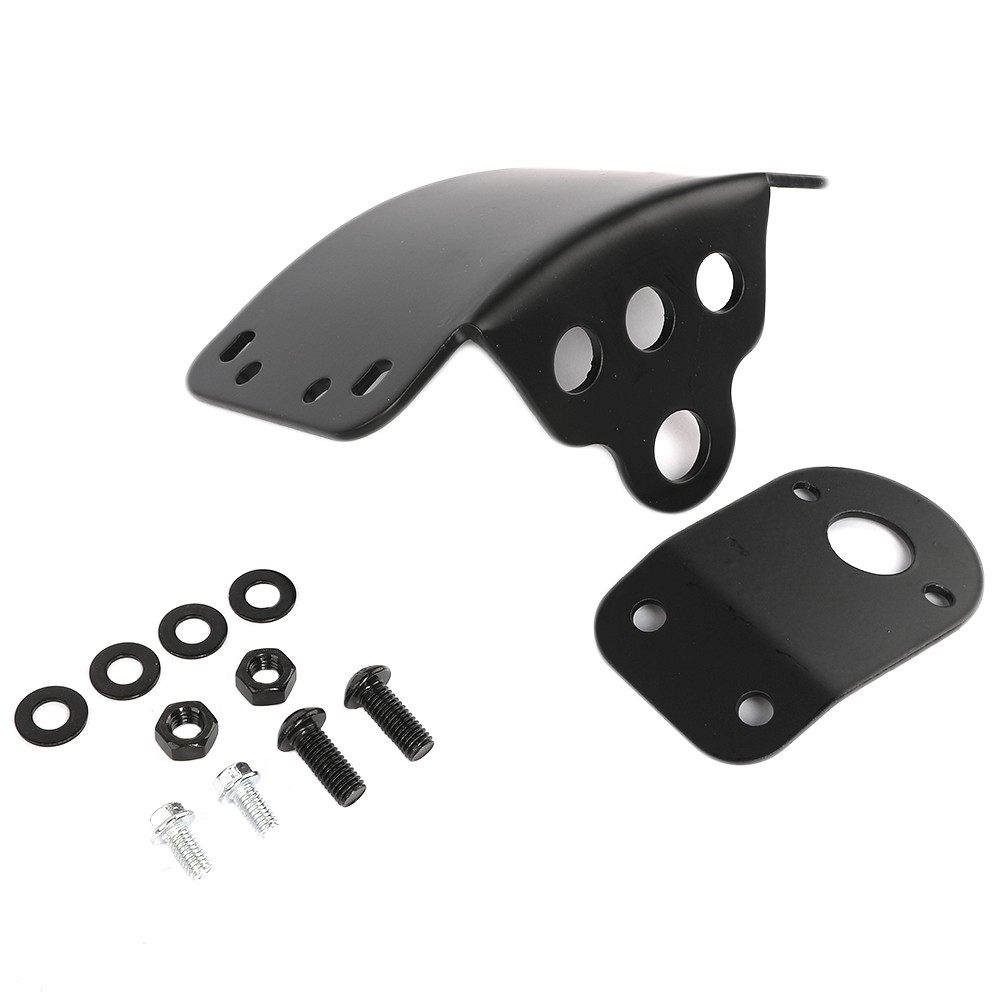 Side Mount License Plate Bracket Motorcycle Tail Light Holder For Aprilia Black