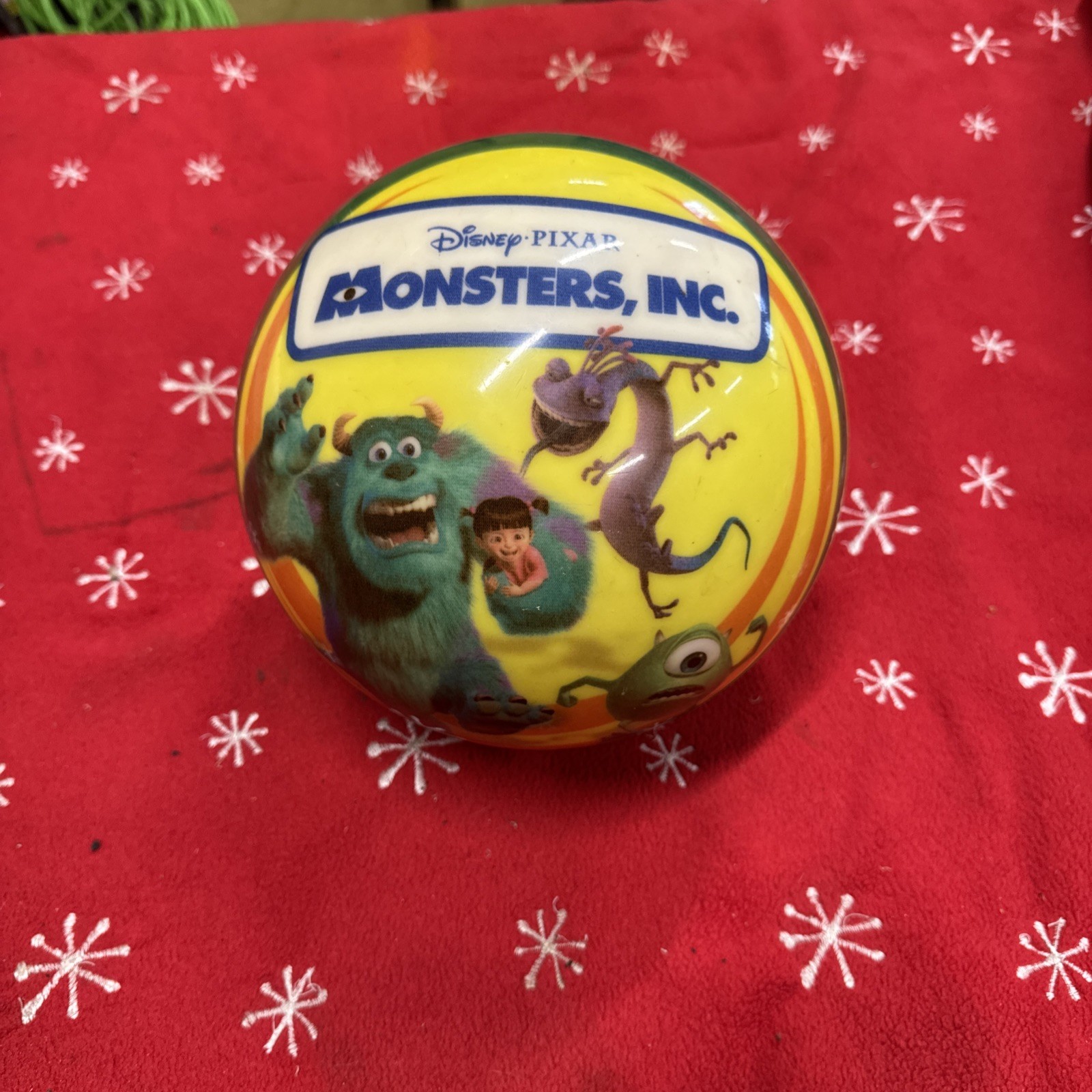 Vintage Disney Pixar Monsters Inc Wazowski Brunswick Bowling Ball 9 Lbs