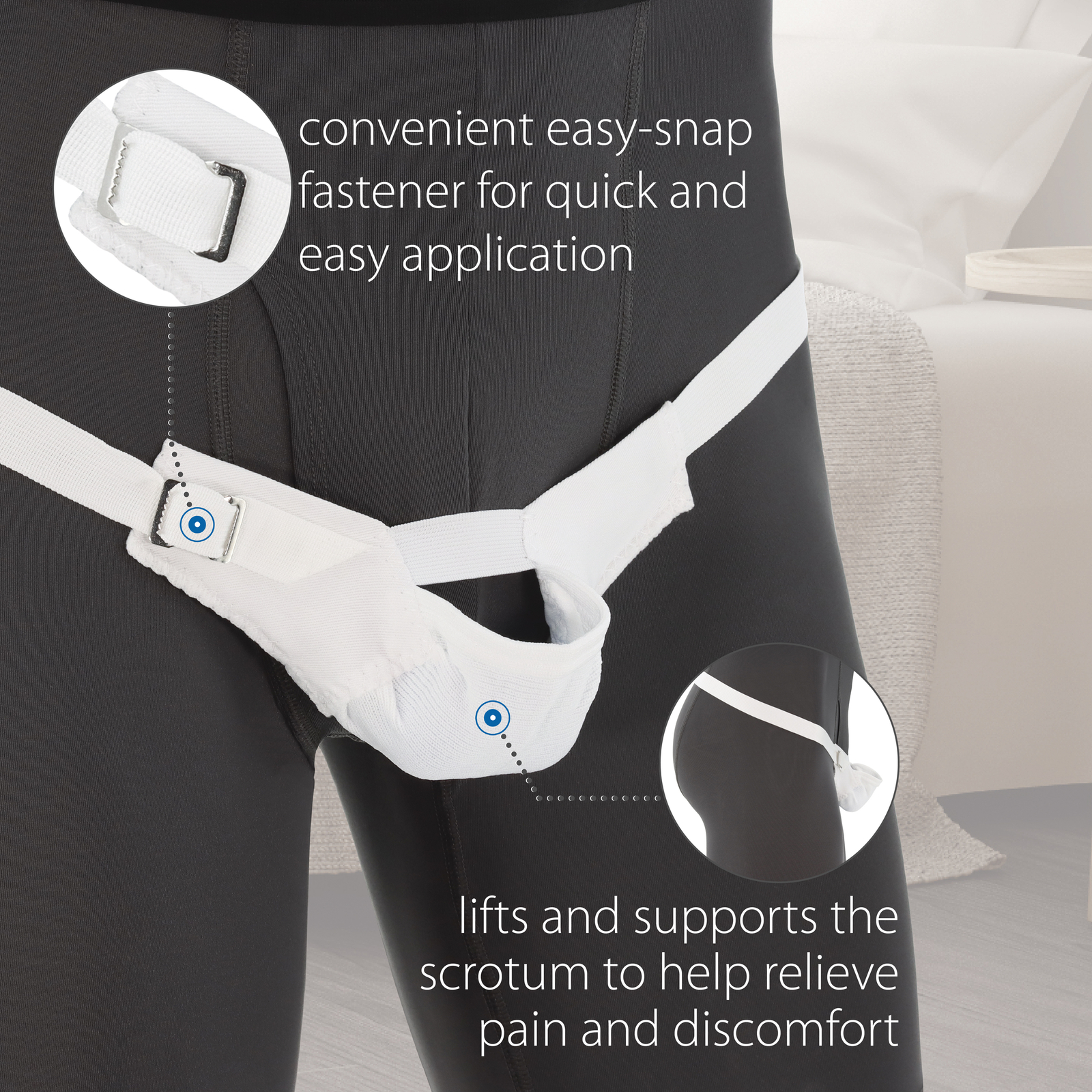 Core Products Scrotal Suspensory Scrotum Support Adjustable Waistband Comfort