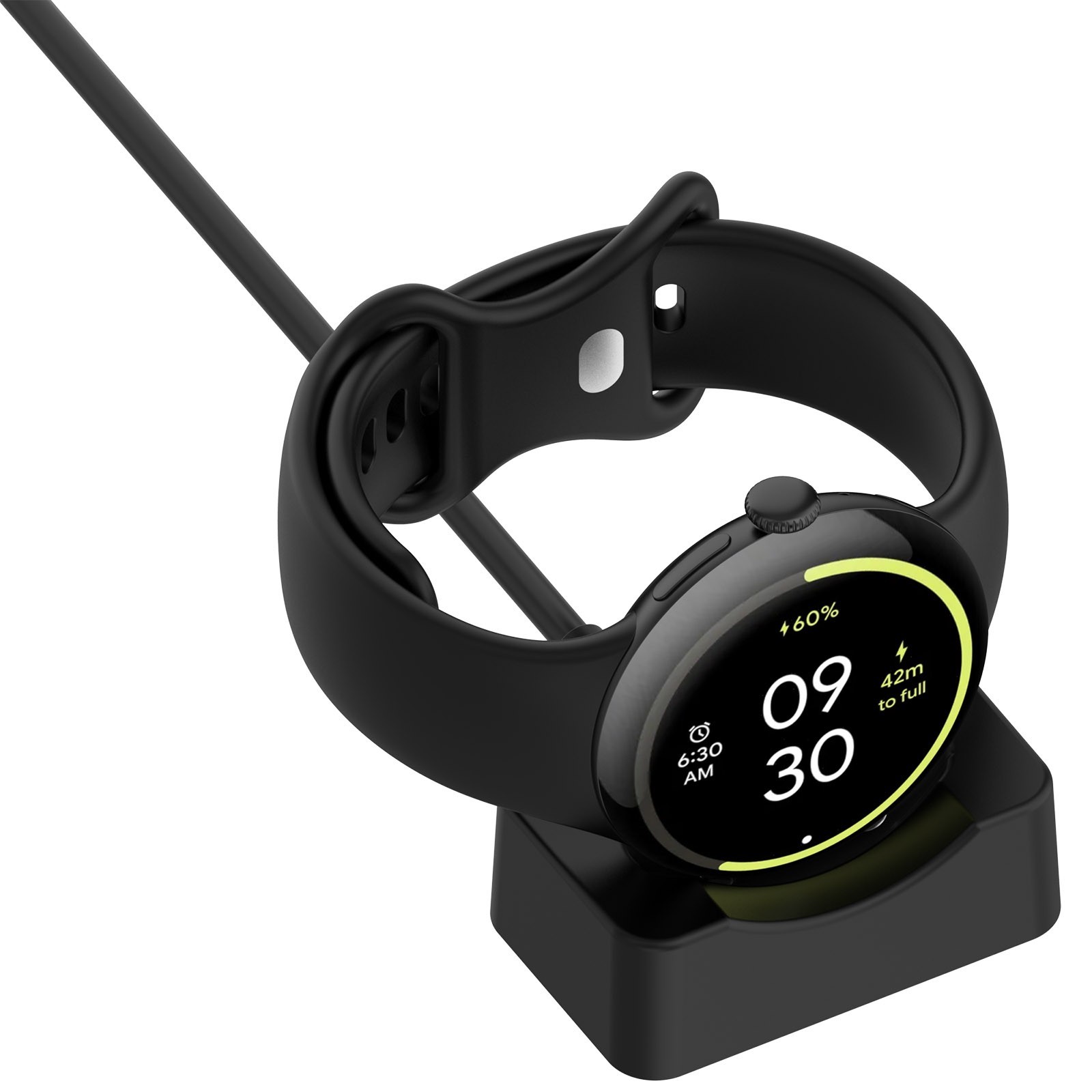 For Pixel Watch 4 Fast Charge for Type C Adapter Portable ABS Construction Black