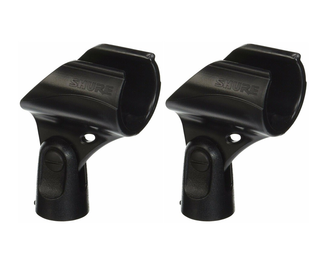 2 Pack Mic Clip Microphone Holder Clamp for Shure wa371 sm58 Handheld Wireless