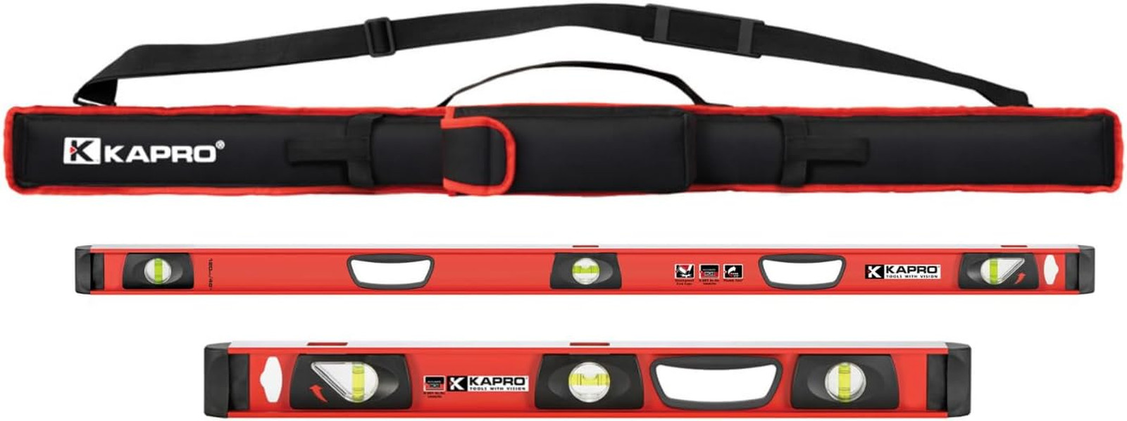 Samson I-Beam Level Set: 24" Non-Magnetic & 48" Magnetic with Case