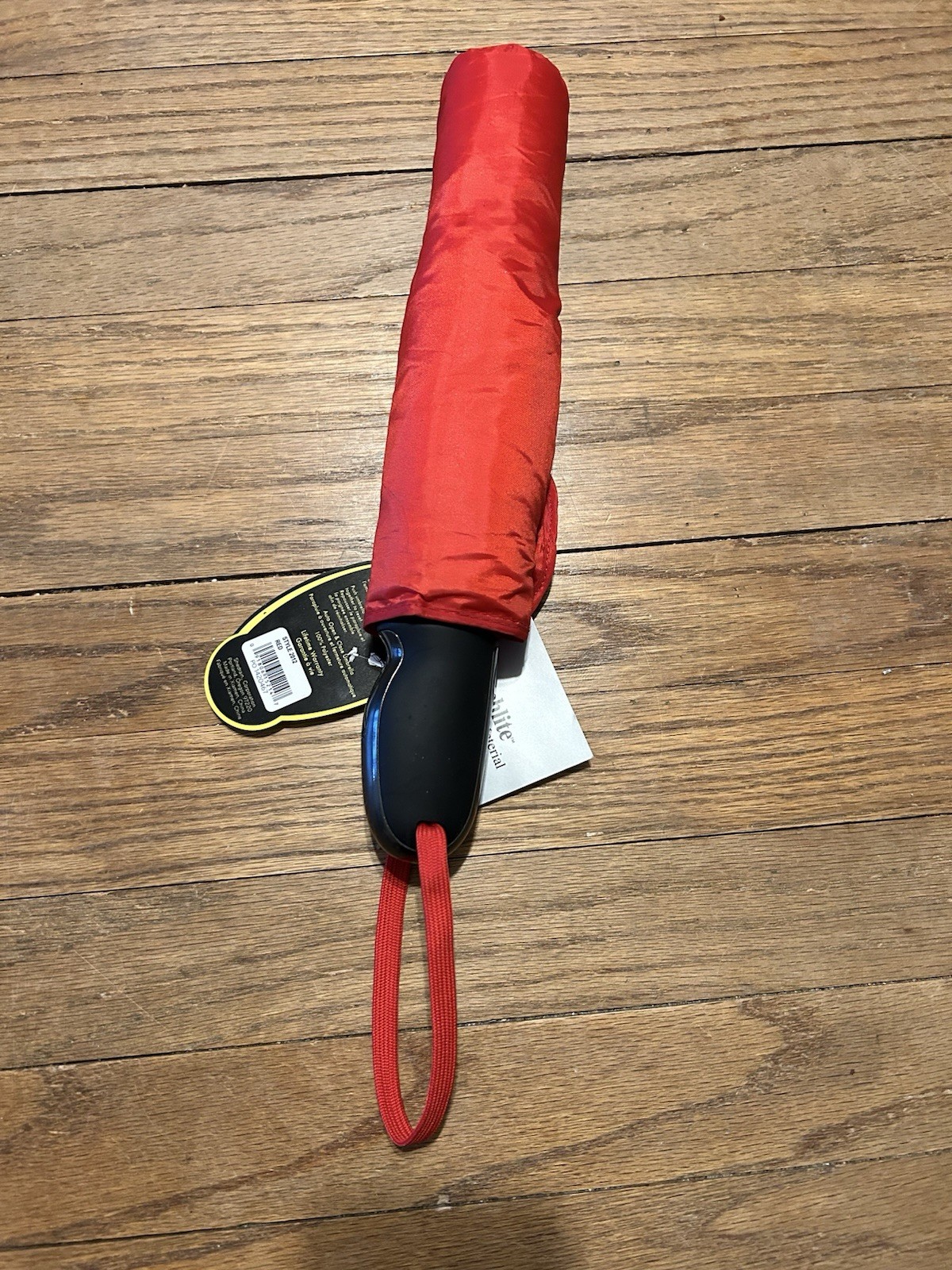 Shed Rain 3M Scotch Lite Auto Push Button Umbrella Reflective Material Red New