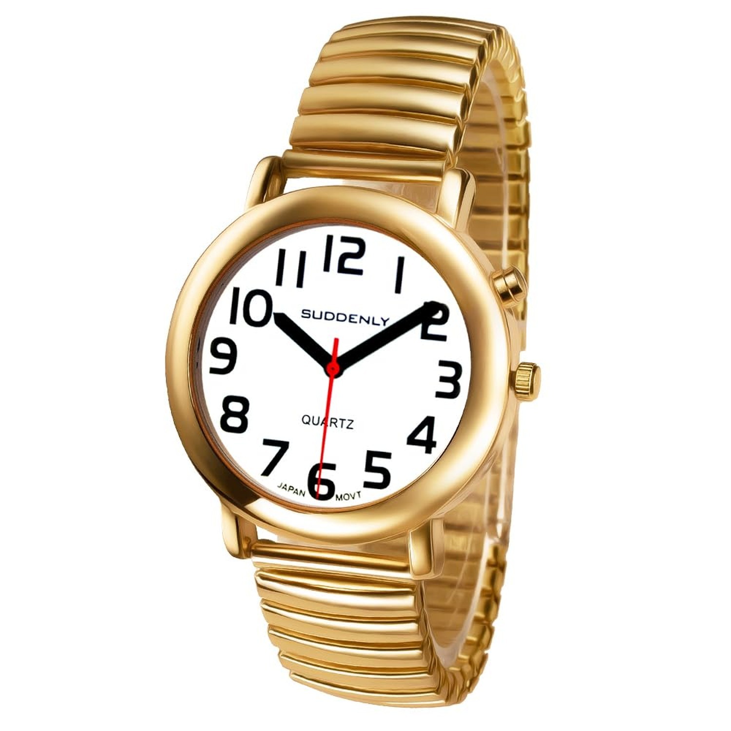 English Talking Watch for Seniors Unisex Men Women Loud Sound Time-Day-Date A...