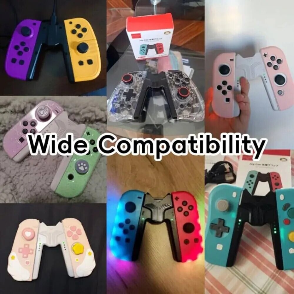 Joy-Con Controllers Mini Charging Grip Dock & Holder for Nintendo Switch OLED