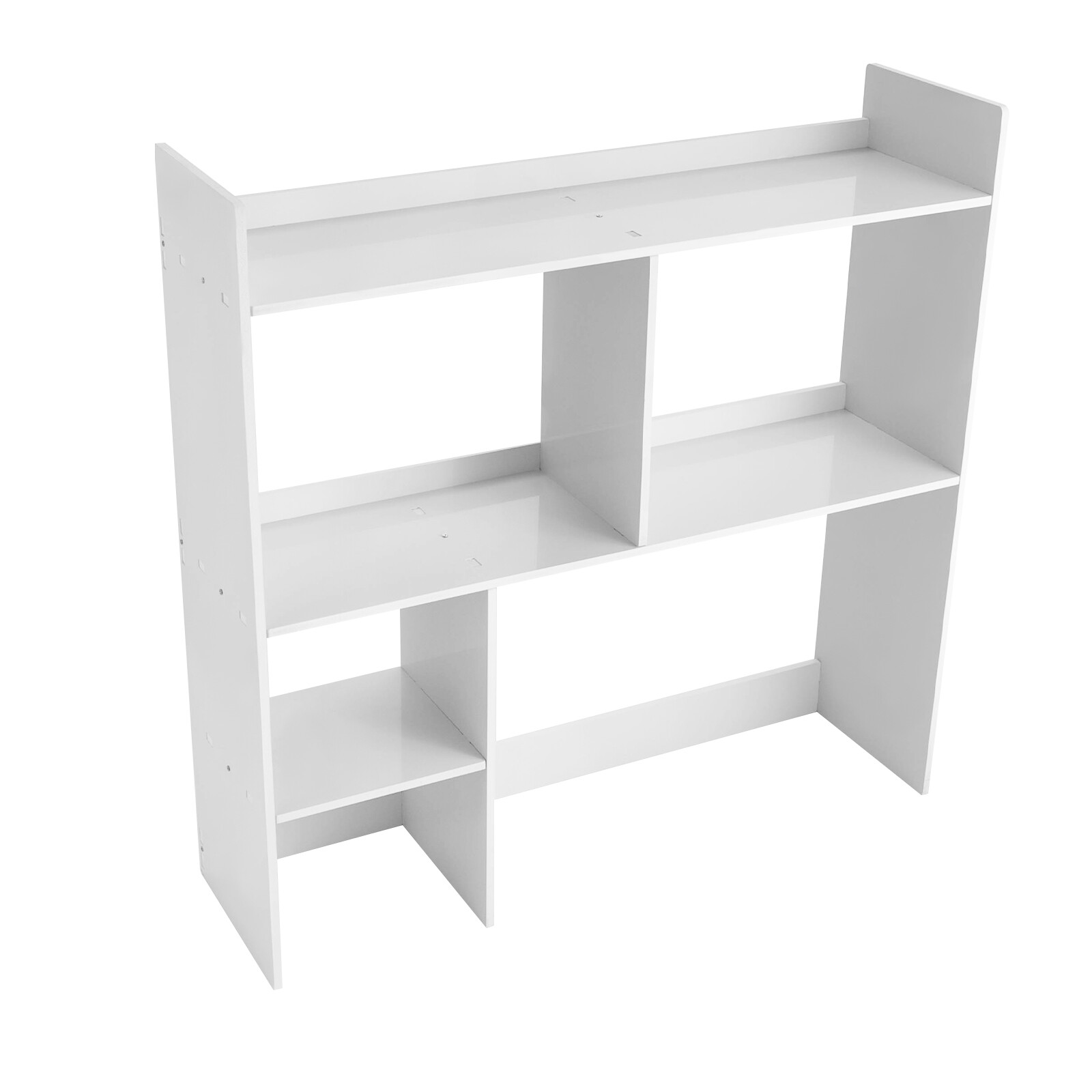 Desktop Bookshelf Plastic Desktop Storage Organizer 5 Grid for Office & Home