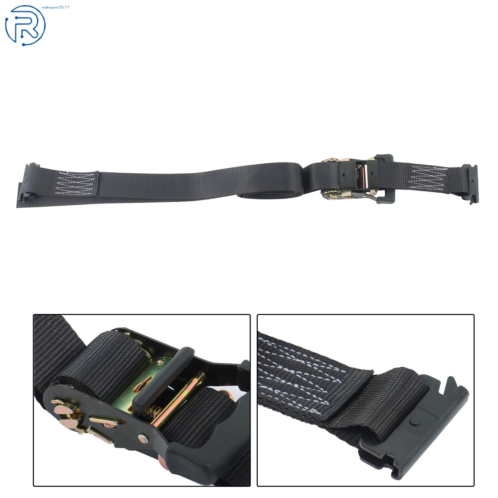 2 Pack E Track System Secure Cargo Durable For Trucks Vans 9' Ratchet Strap
