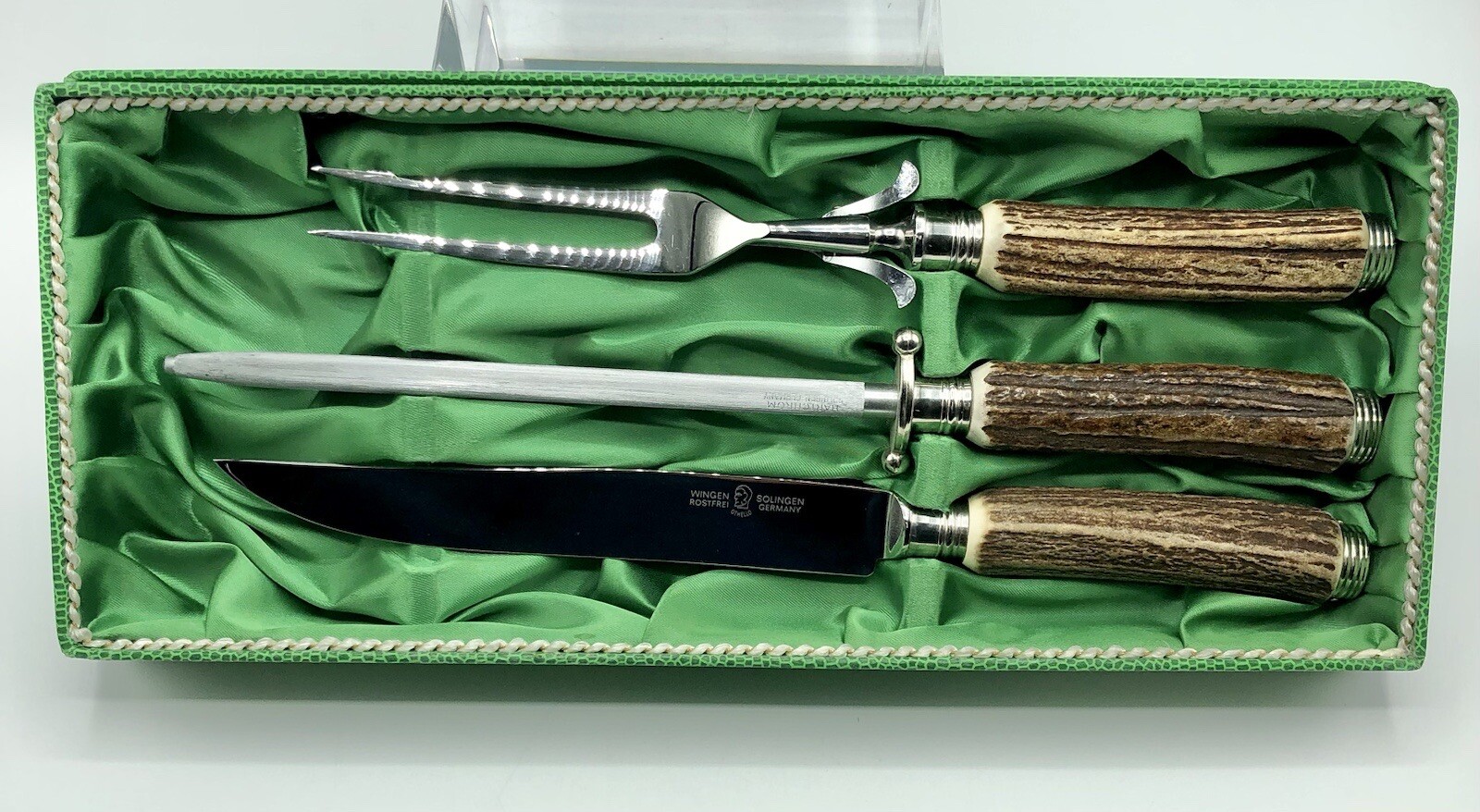 Solingen Germany Rostfrie Carving Set ~ Immaculate /b