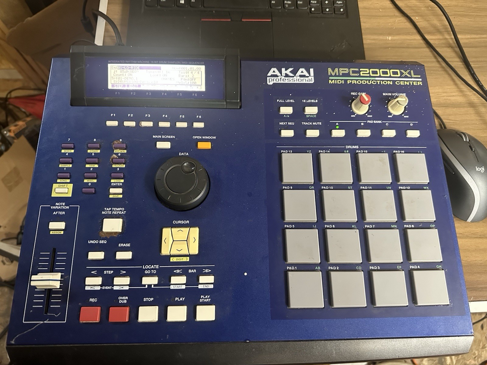 Blue AKAI Professional MPC2000XL Belonged To Miami Dj Tested