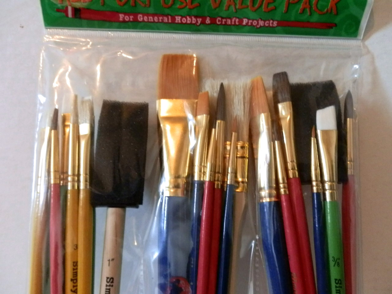 Simply Brushes 25pc All Purpose Hobby & Craft Paint Brush Value Pack
