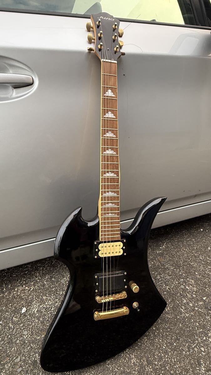 Juno Mockingbird Type Electric Guitar Black Deformed Guitar