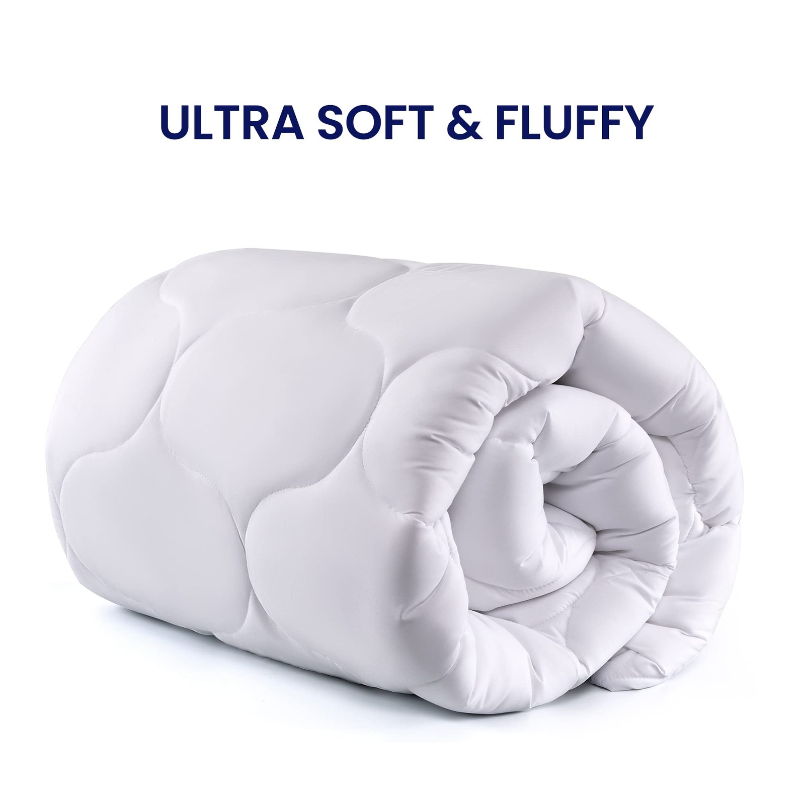 SLEEP ZONE Quilted Fitted King Size Mattress Pad King, Classic