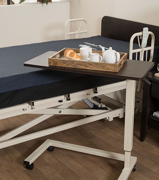 Medacure Hospital Bed Table Overbed Table with Wheels & Adjustable Height