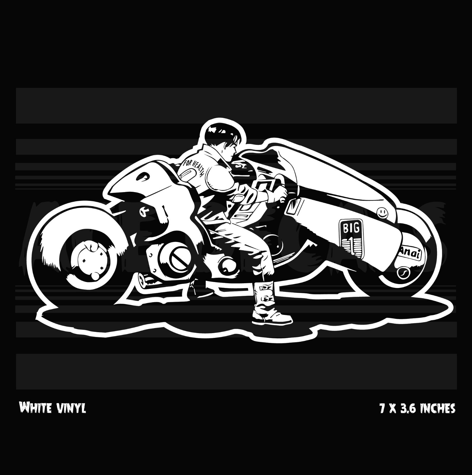 Akira - Kaneda Motorcyle - Anime - Vinyl decal sticker
