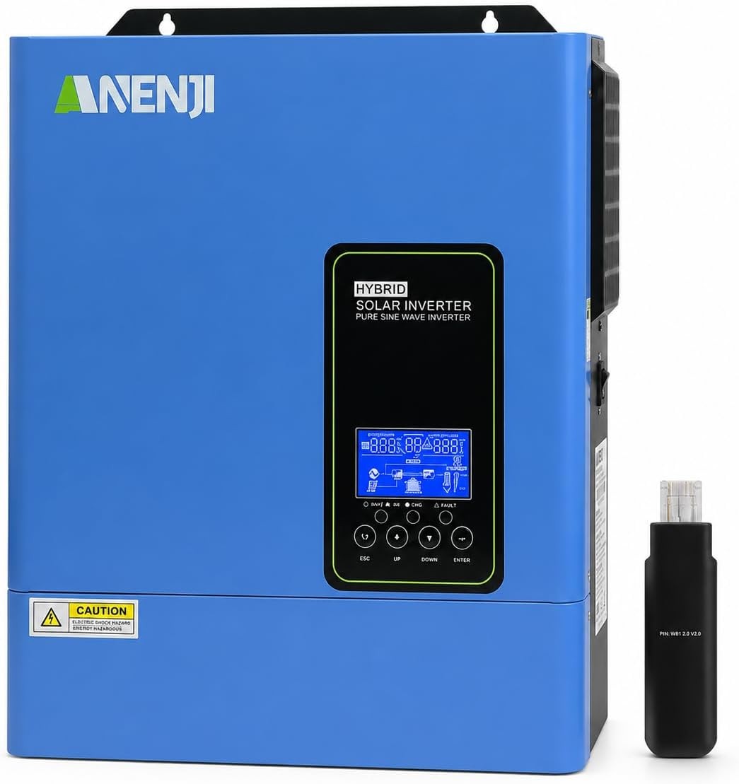 US 4200W 24V Solar Hybrid Inverter 110V 120V Pure Sine Wave 120A MPPT Controller