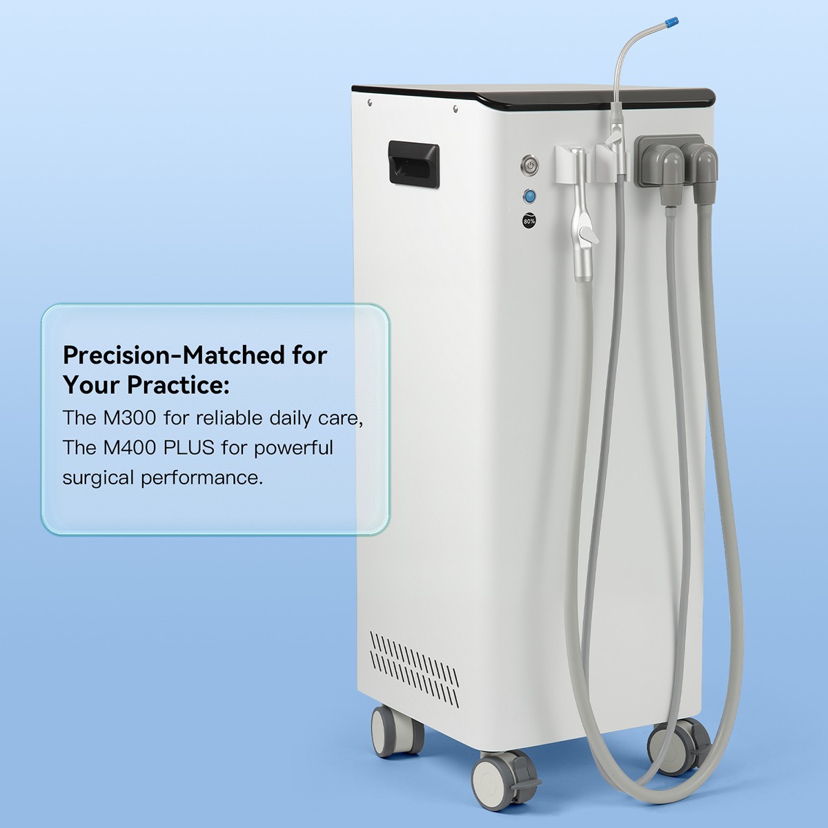Portable Dental Suction Unit Mobile Suction Vacuum Pump Updated Machine 400L/min