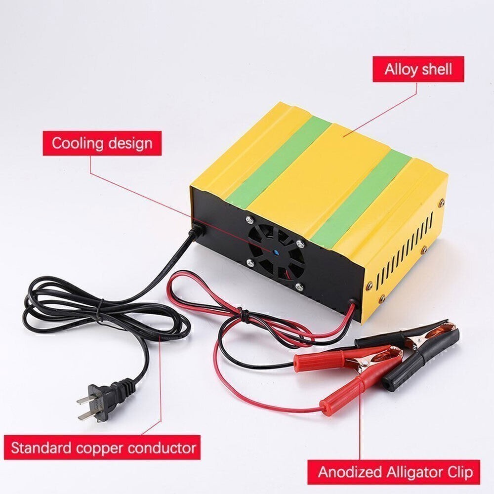 Heavy Duty 400A Car Battery Charger 12V/24V Smart Automatic Pulse Repair Trickle