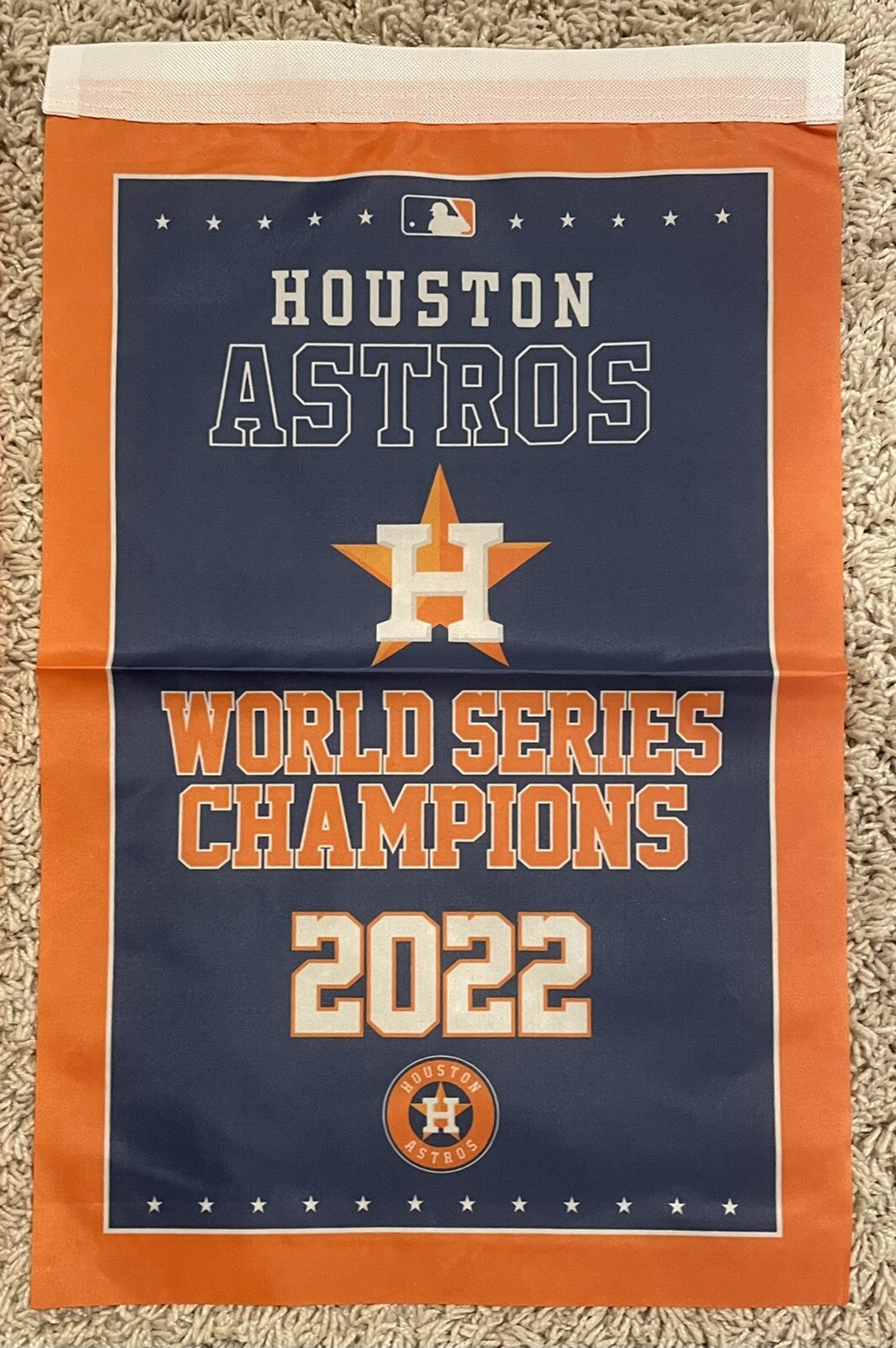 Houston Astros World Series Champions 2 Banners/Flags Set 18.5" x 11.5"