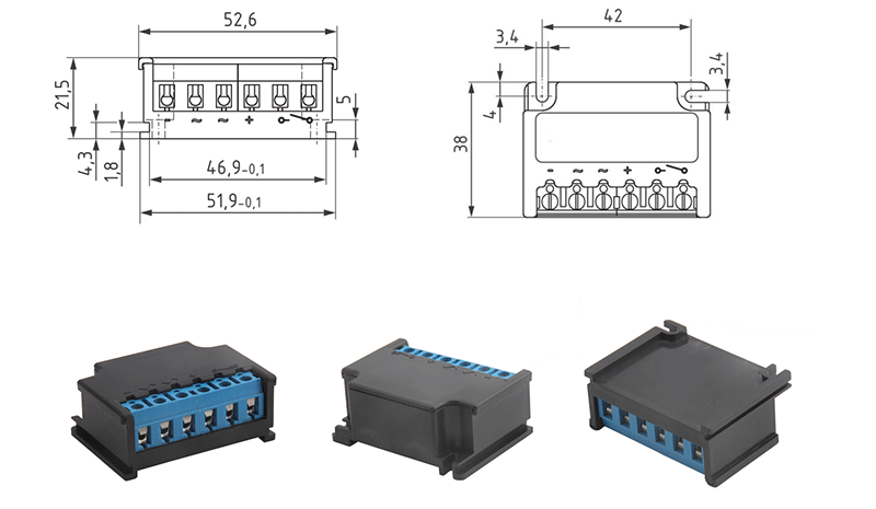 1pc RYK-3 Rectifier 6-way Brake Input AC380V/220V Output DC170V/99V