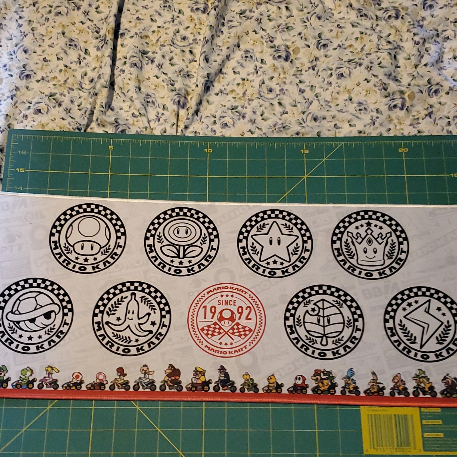 Super Mario Kart Desk Mat 28" X 10"