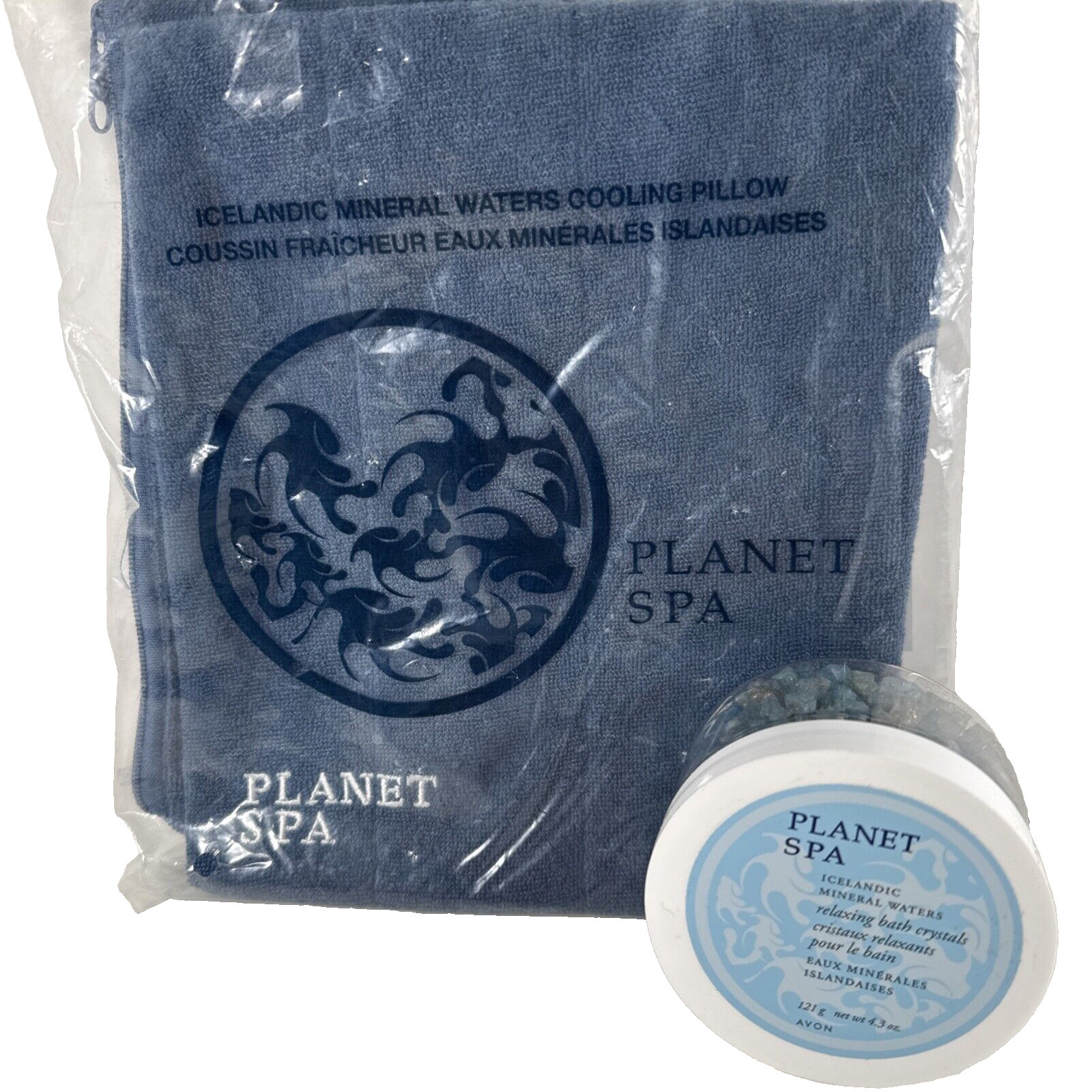 AVON DEALERS ESTATE NOS Planet Spa Mineral Waters Cooling Pillow &Bath Crystals