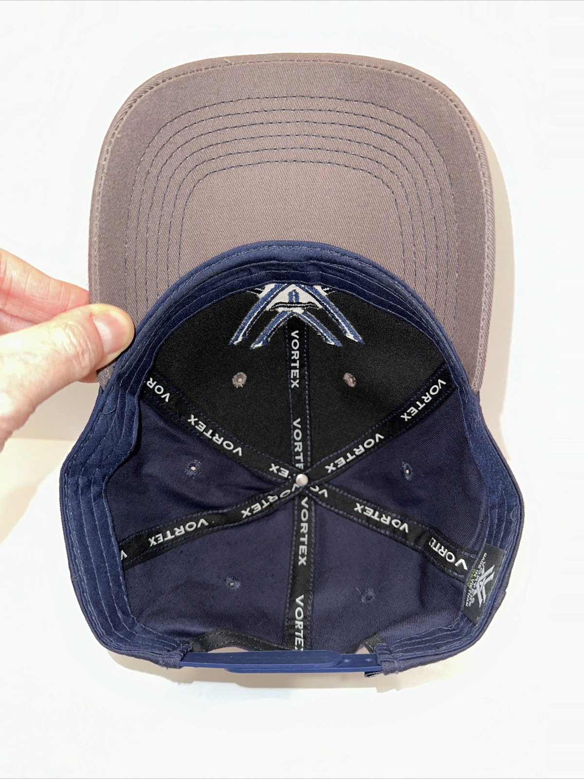 Vortex Snap Back Strap Gray and Blue Hat by Vortex Pristine Condition