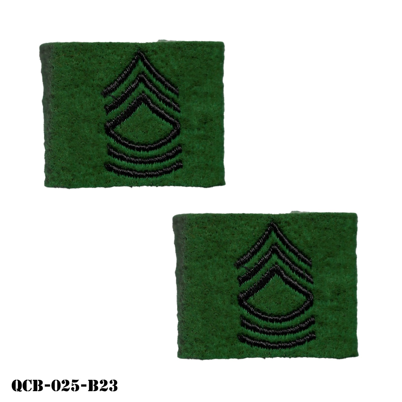 Leadership Tabs US Army Master Sergeant ~ Green Felt with Snaps ~ Special Forces