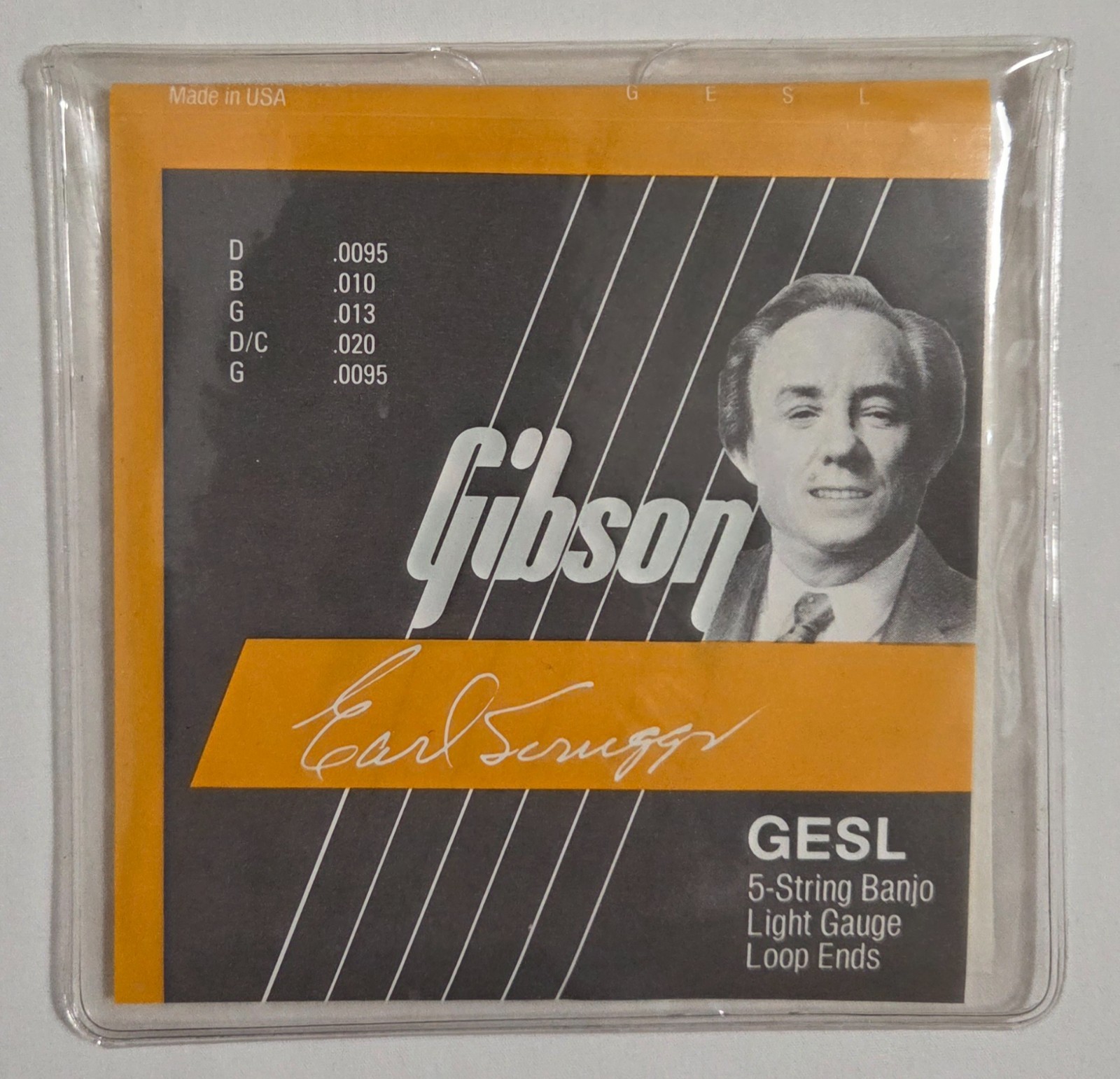 Gibson Earl Scruggs GESL 5-String Banjo Light Gauge Loop Ends 5 Strings