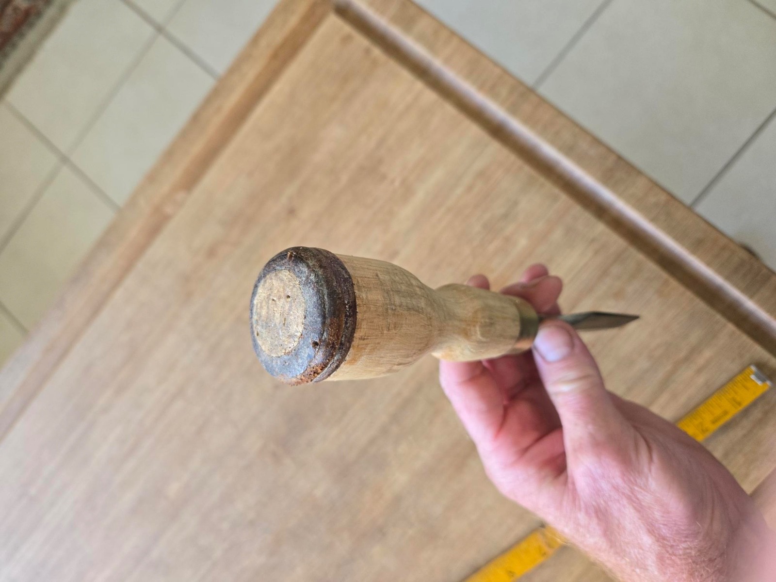 Vintage Butt Chisel 1 1/2" with Large Handle