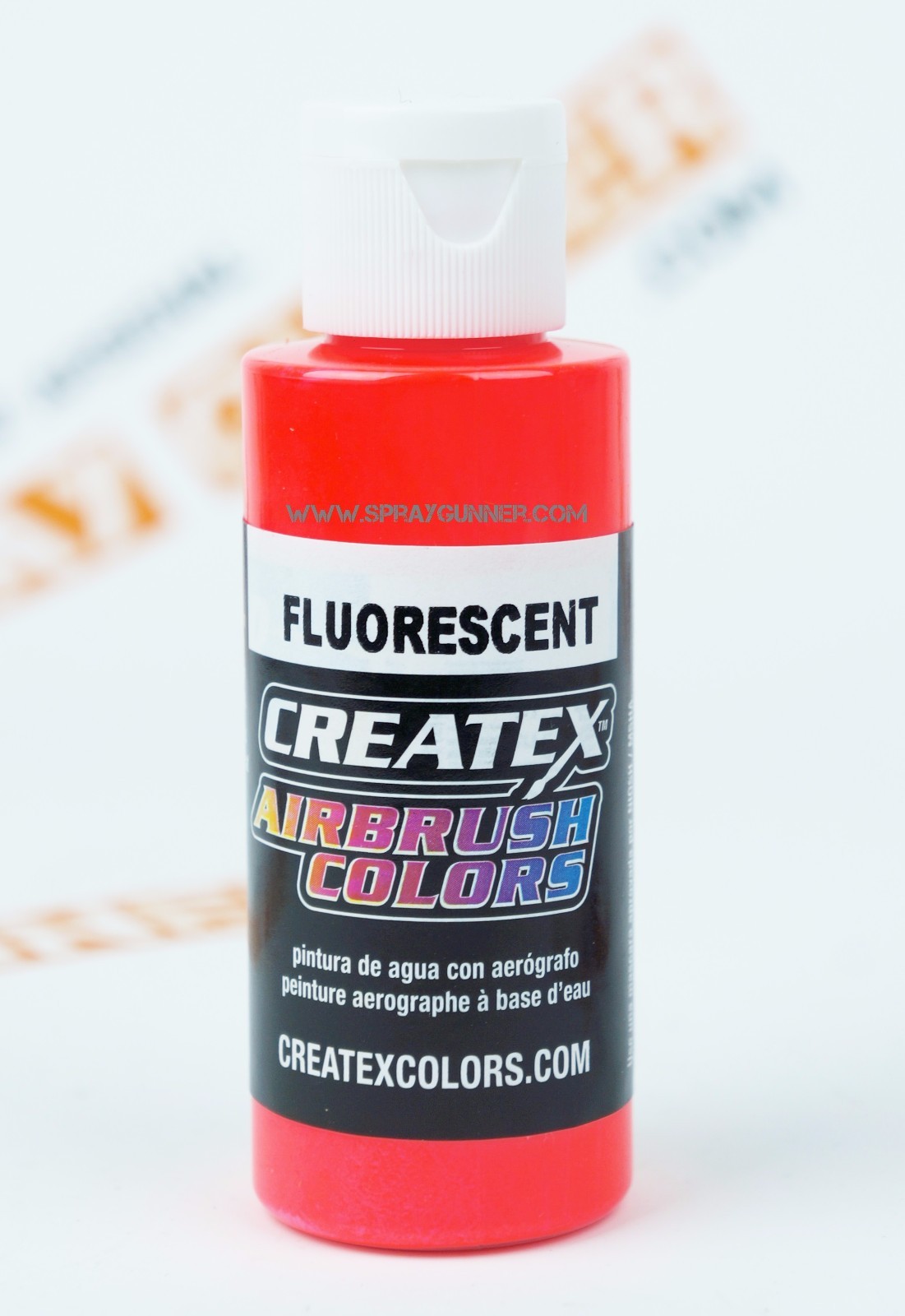 Createx Airbrush Colors 5408 Fluorescent Red 4oz. water-based paint