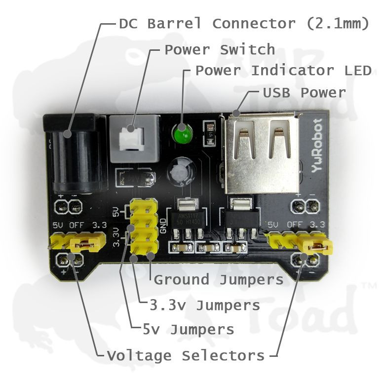 BreadBoard Beginners Kit, Power Supply Module, Resistors, Wires, more...