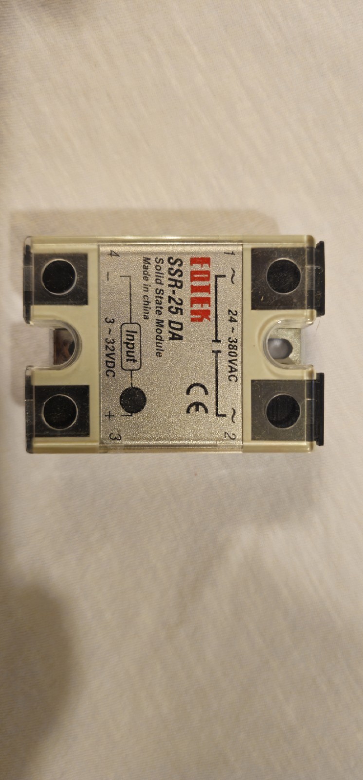 Solid State Relay Module SSR-25DA 3-32 VDC to 24-380 VAC 25A US