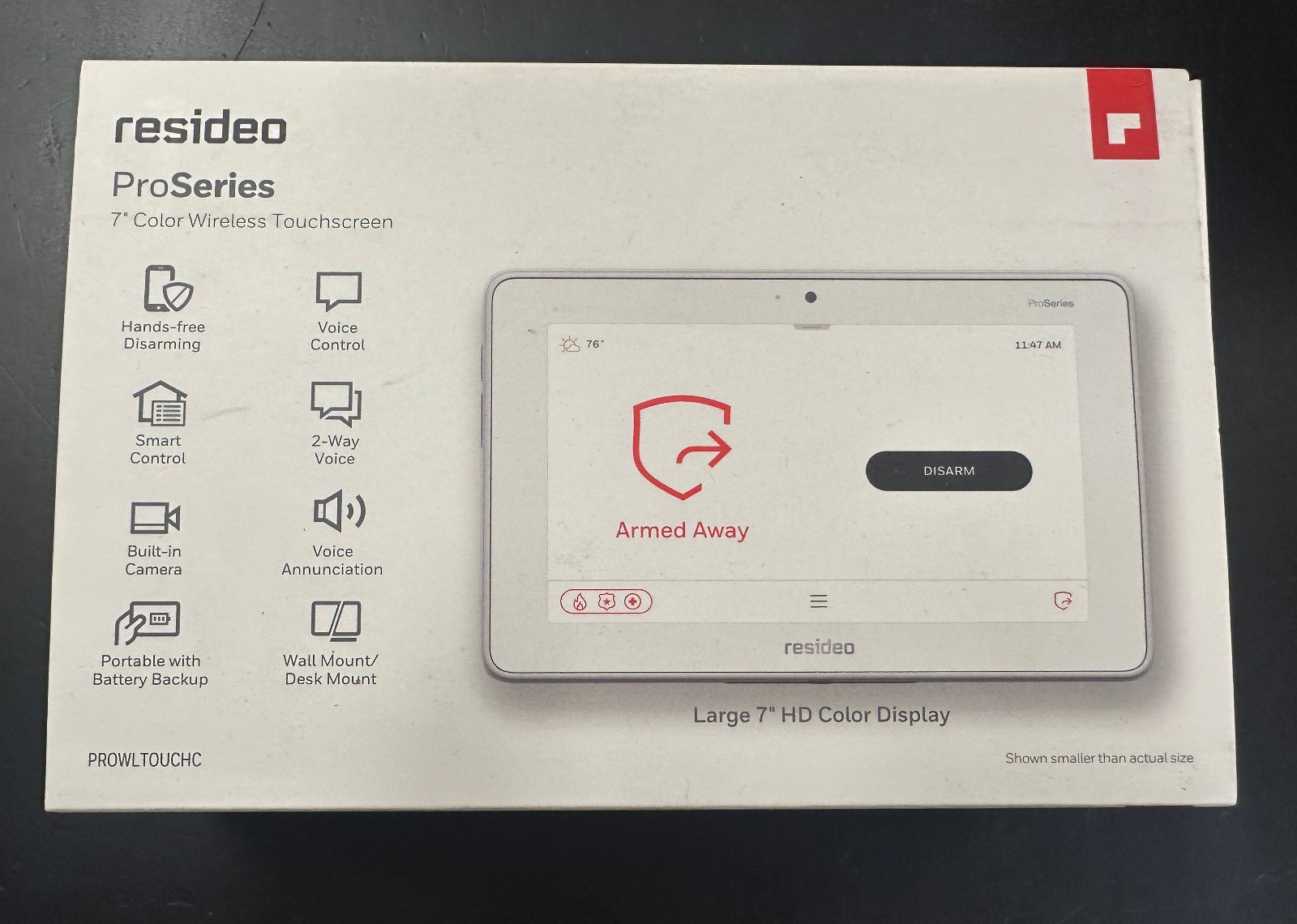 Resideo PROWLTOUCHC 7" Wireless Touchscreen Tablet White Voice Control