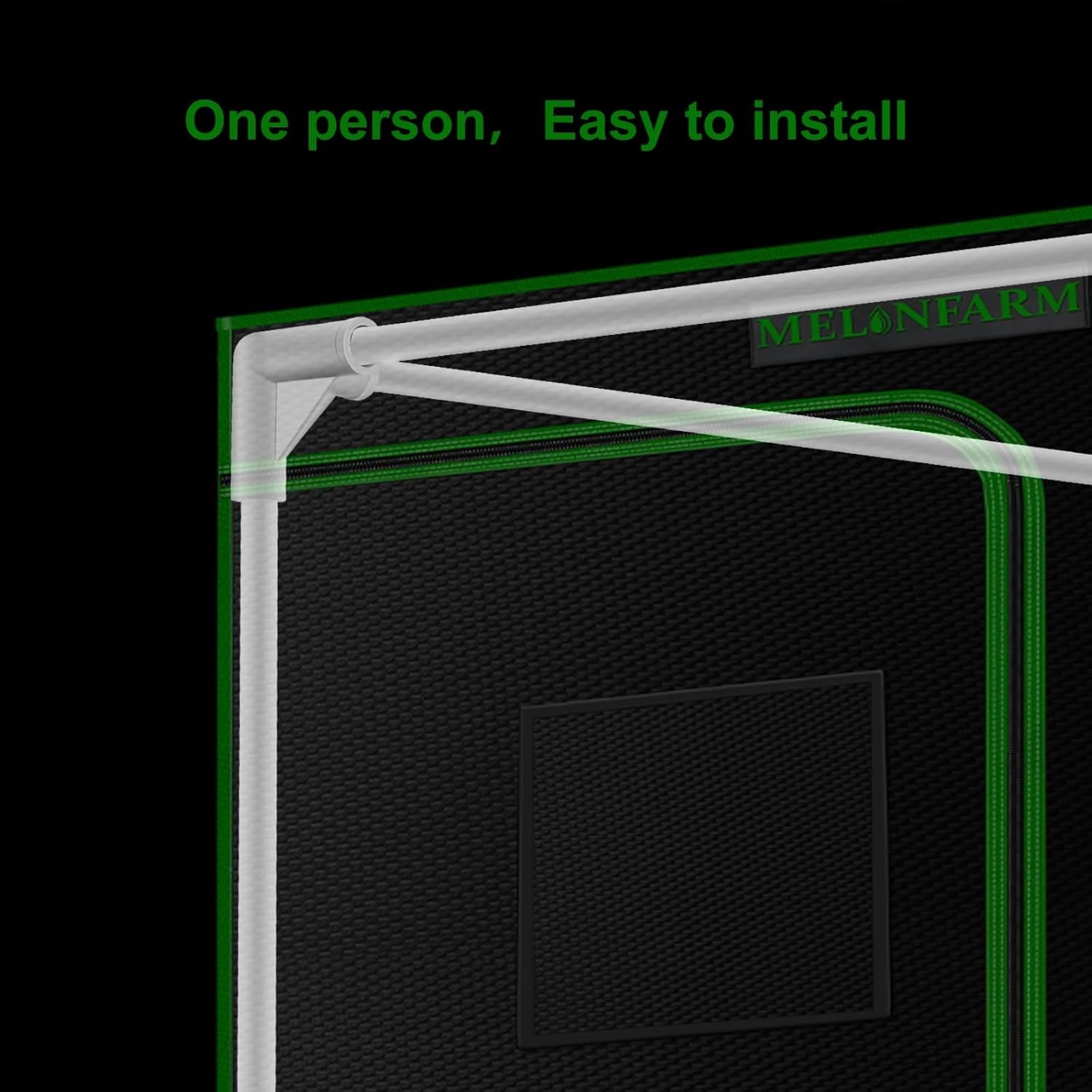 High Reflective 2x2 Grow Tent - Durable Canvas with Easy Observation Access