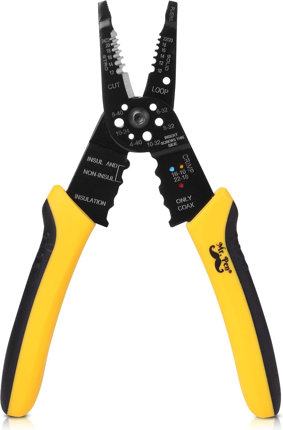 Wire Stripper, 8 Inch, Wire Cutter, Wire Stripper Crimper | Wire Stripping Tool,