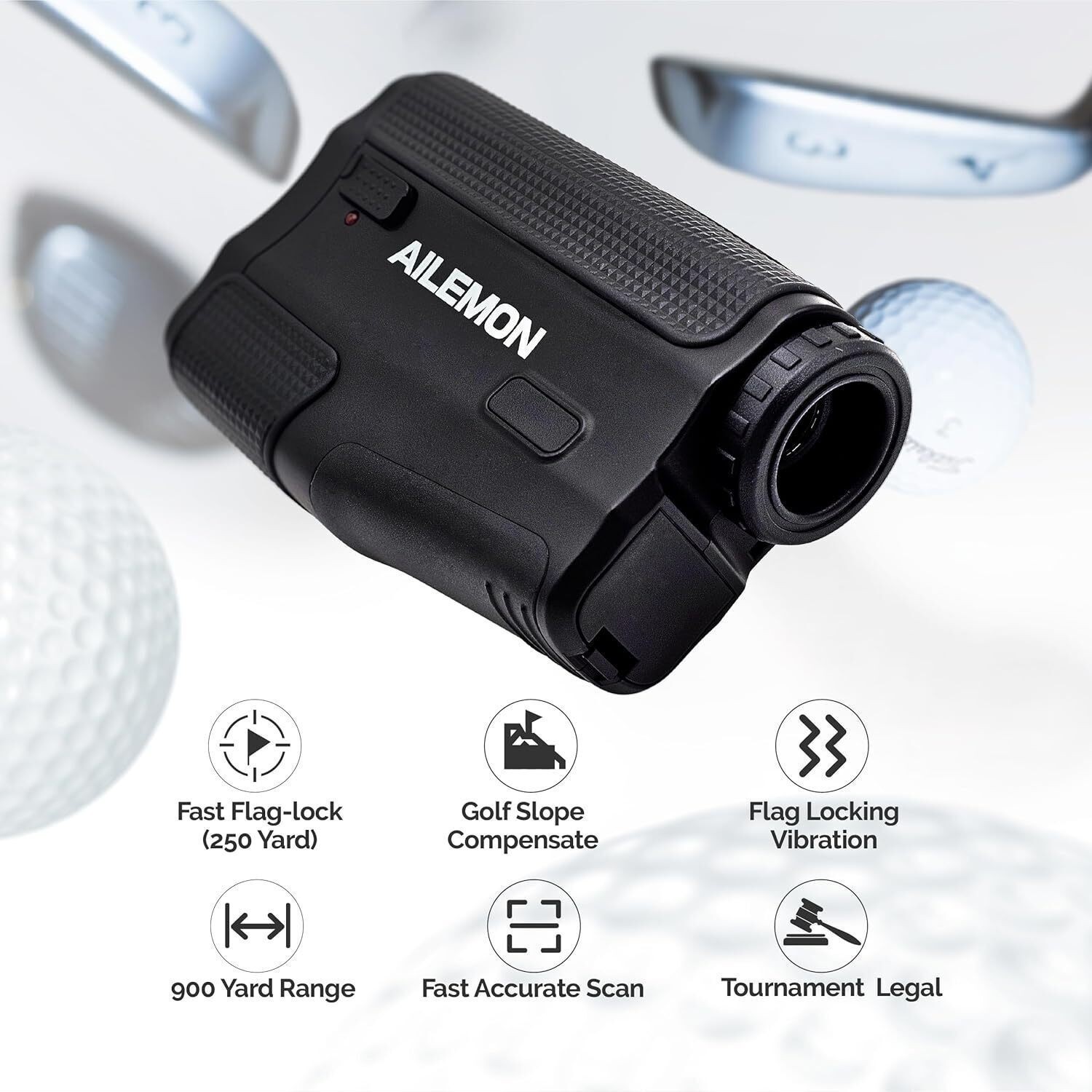 Golf & Hunting Laser Rangefinder 900Y Fast Focus High-Precision Continuous Scan