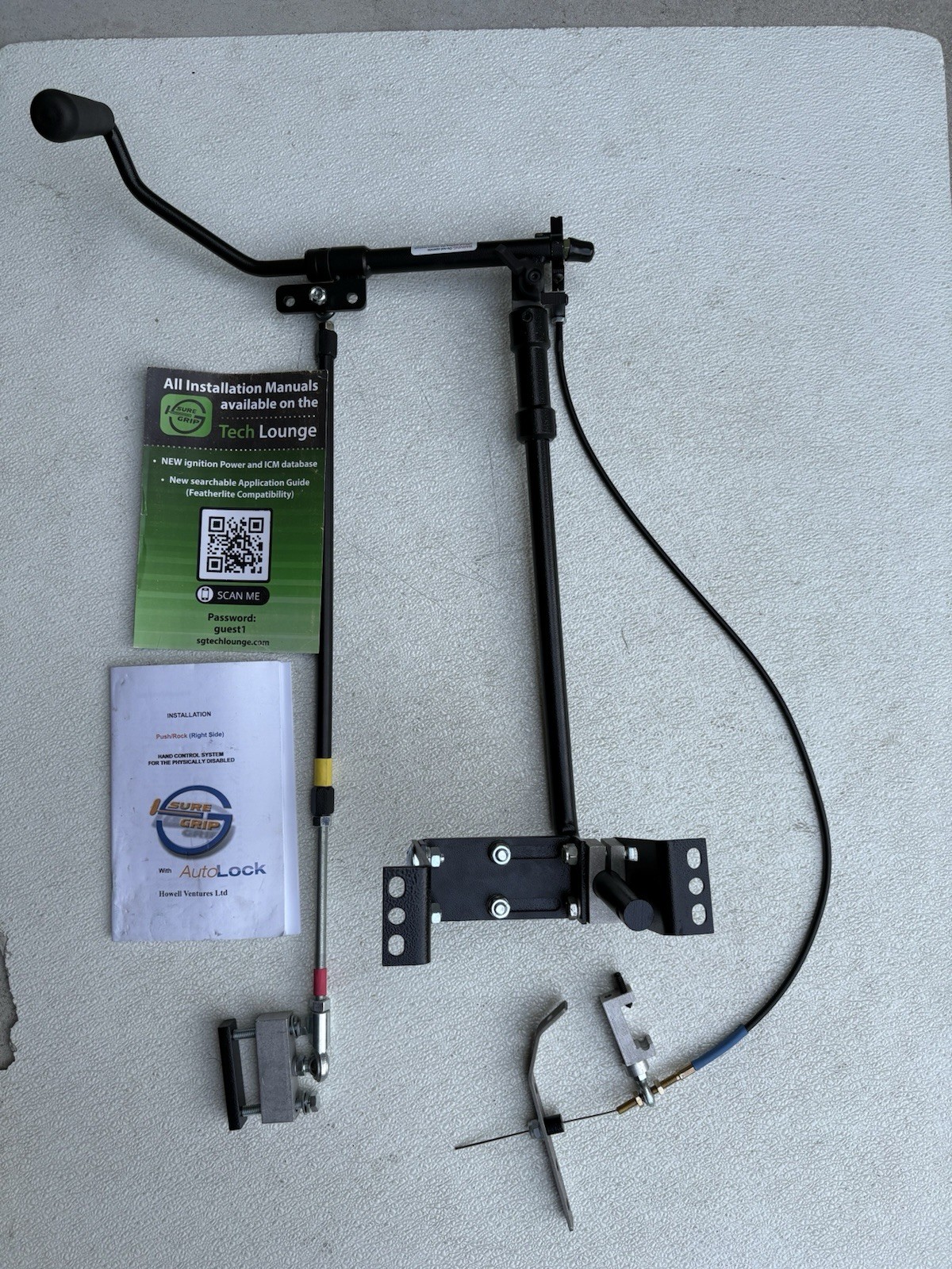 Push/ Rock Sure Grip handicap driver hand controls for Right hand