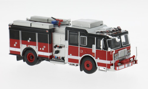 PCX87  2013 SEAGRAVE ATTACKER  FIRE TRUCK  RED / BLACK   HO  1/87  PLASTIC