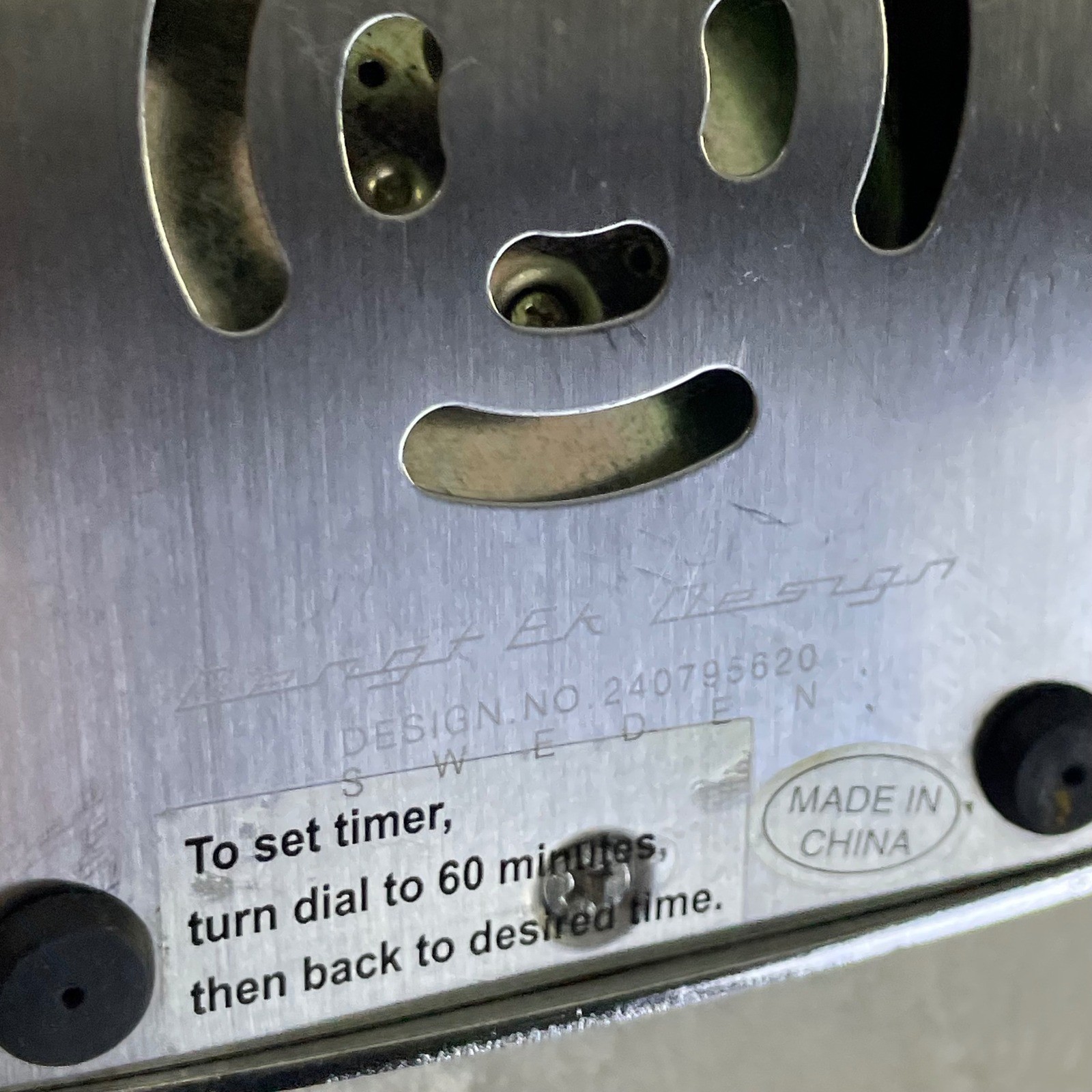 *READ -Vintage Chrome Kitchen Timer 60 Minute Manual Wind Up Silver Retro