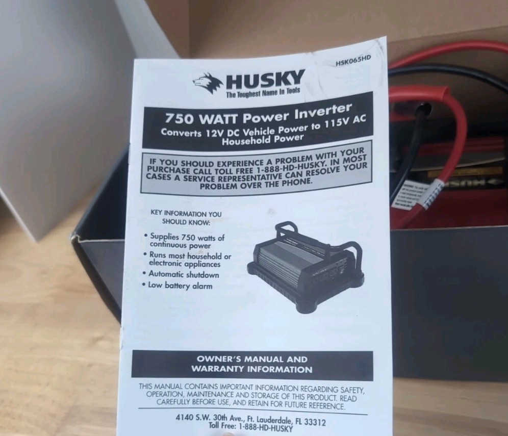 Husky 750 Watt Vehicle Power System New