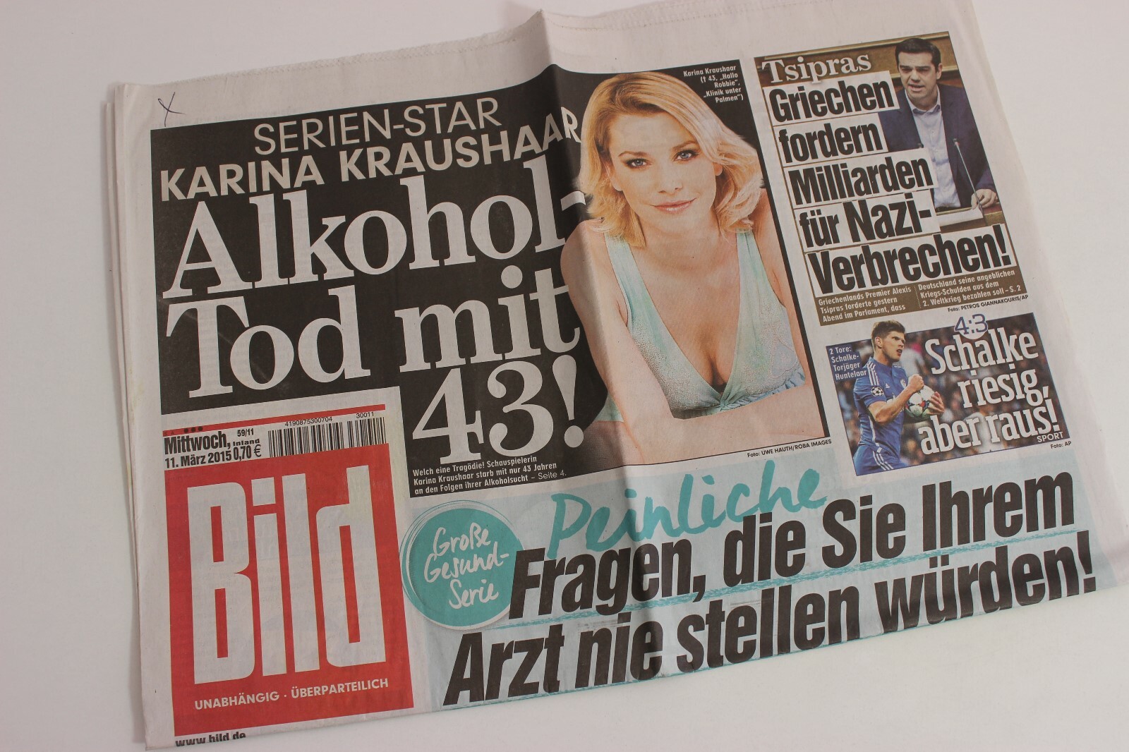 BILDzeitung 11.03.2015 März 11.3.2015 Geschenk für besondere Anlässe
