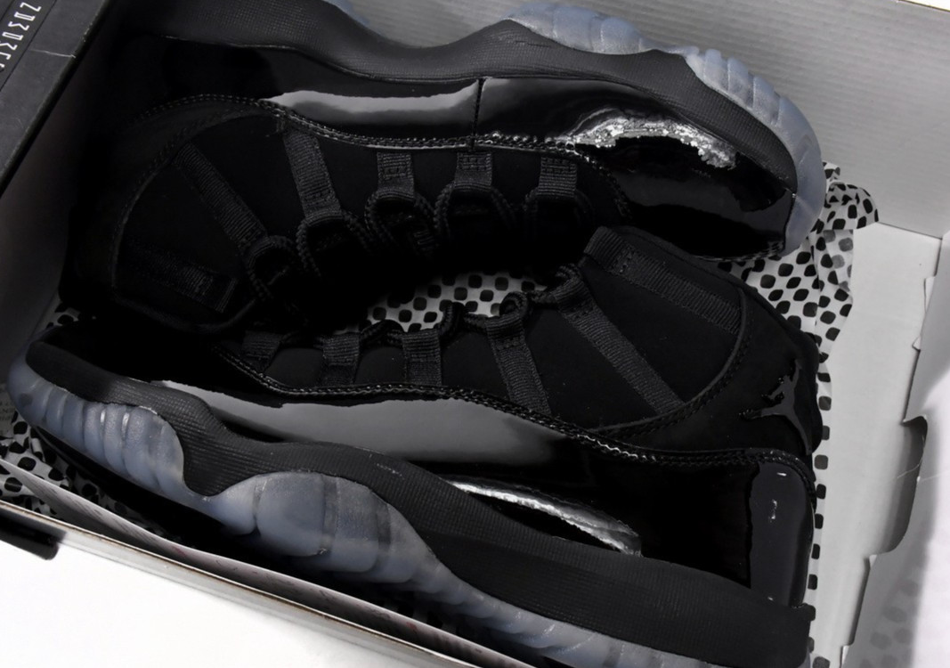 Nike Air Jordan 11 All Black Men’s High-Top Basketball Shoes