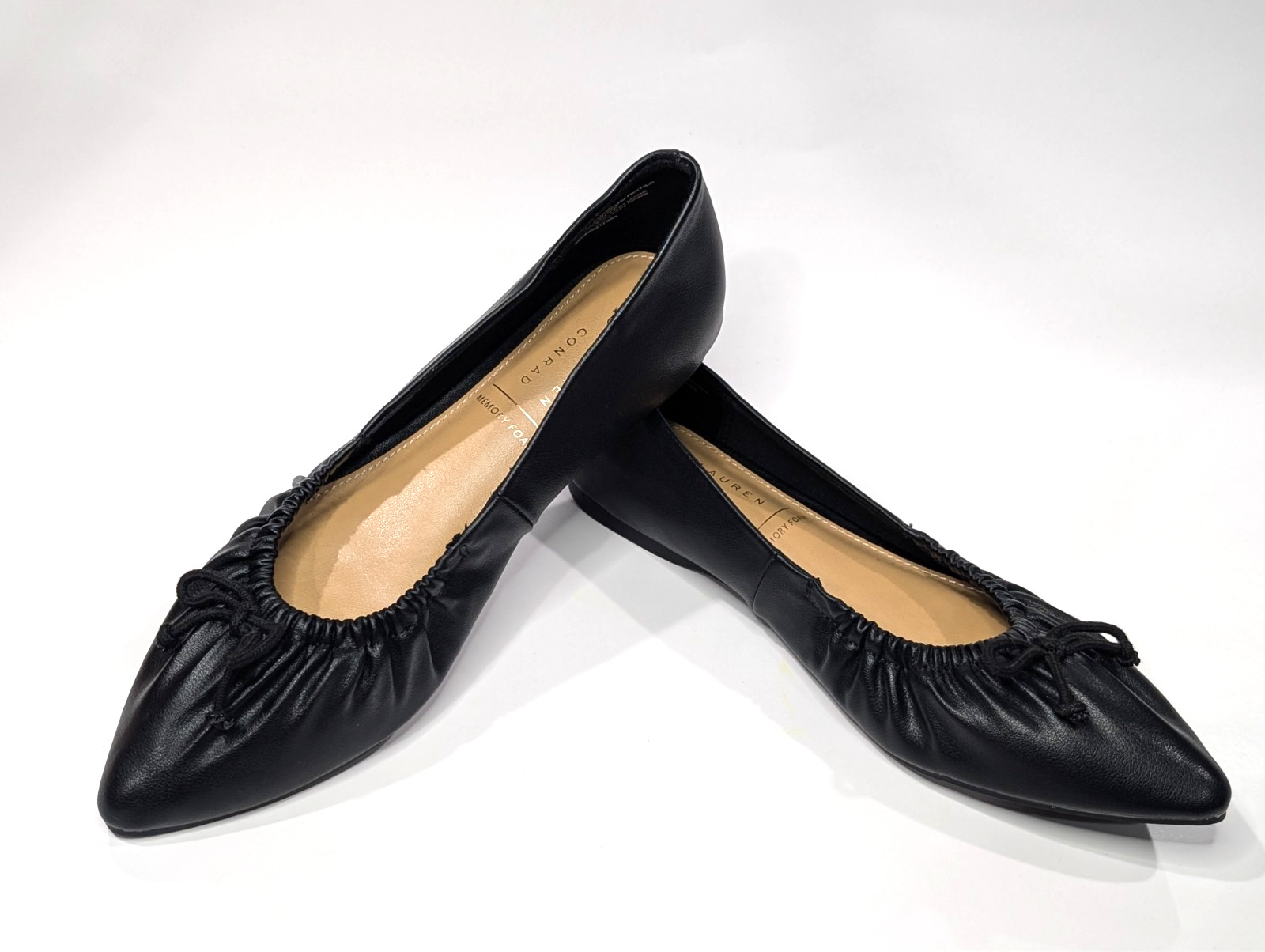 LC Lauren Conrad Norita Black Women's Gathered Topline Ballet Flats-Asst Sz NWB