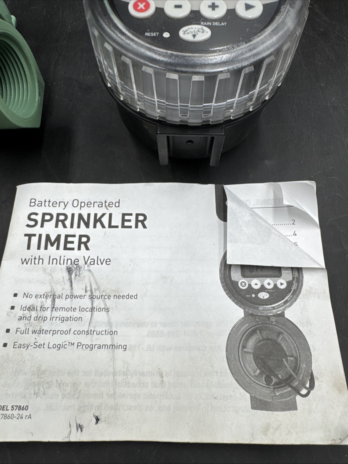 Orbit 57860 Battery Powered Programmable 4-Zone Sprinkler New Open Box