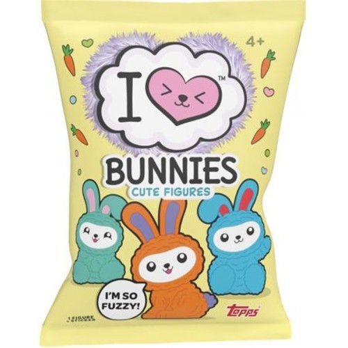 Topps I Love Fuzzy BUNNIES Factory Sealed Mystery Pack + Matching Sticker