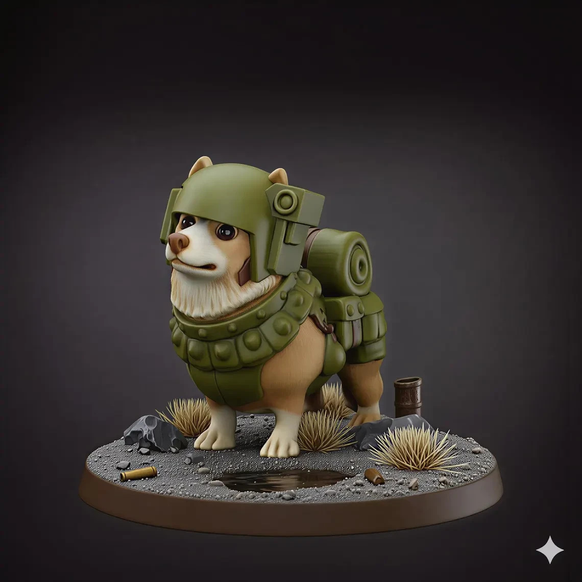 Imperial Guard Dog - Tabletop Proxy Model Sci Fi Wargaming Marines 3D Printed