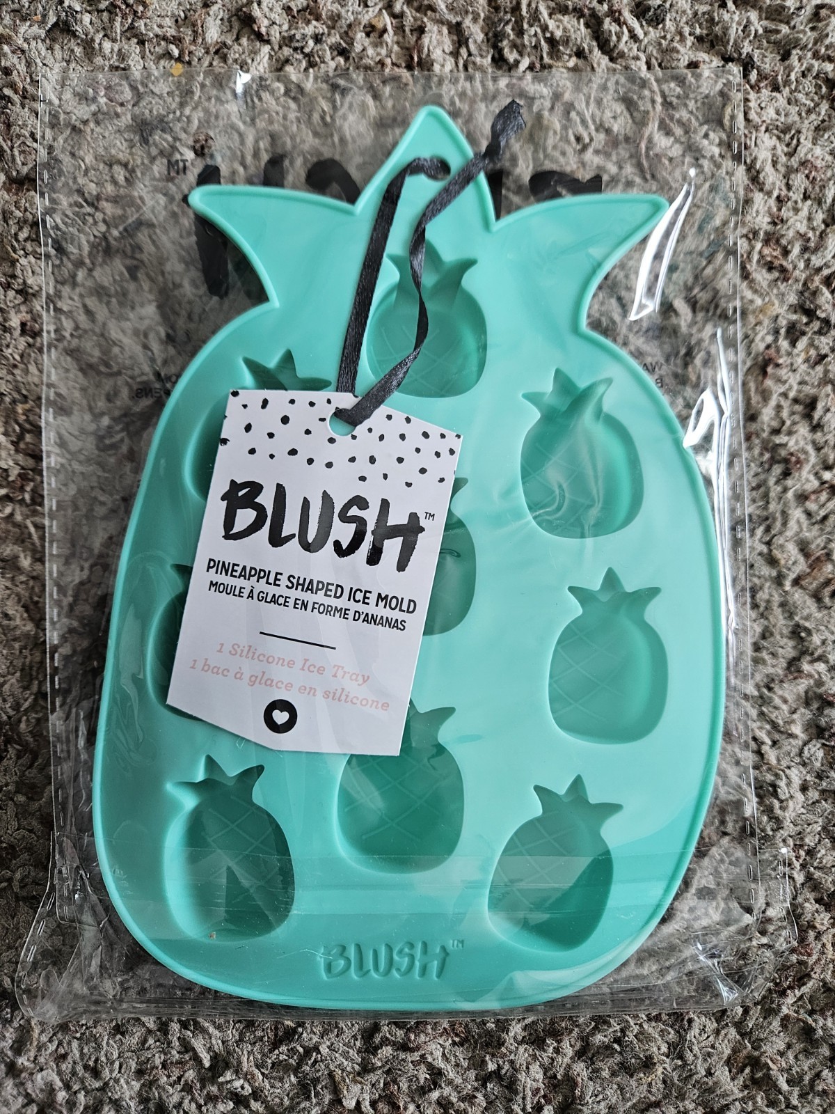 Blush Silicone Pineapple Shaped Ice Mold New In Package