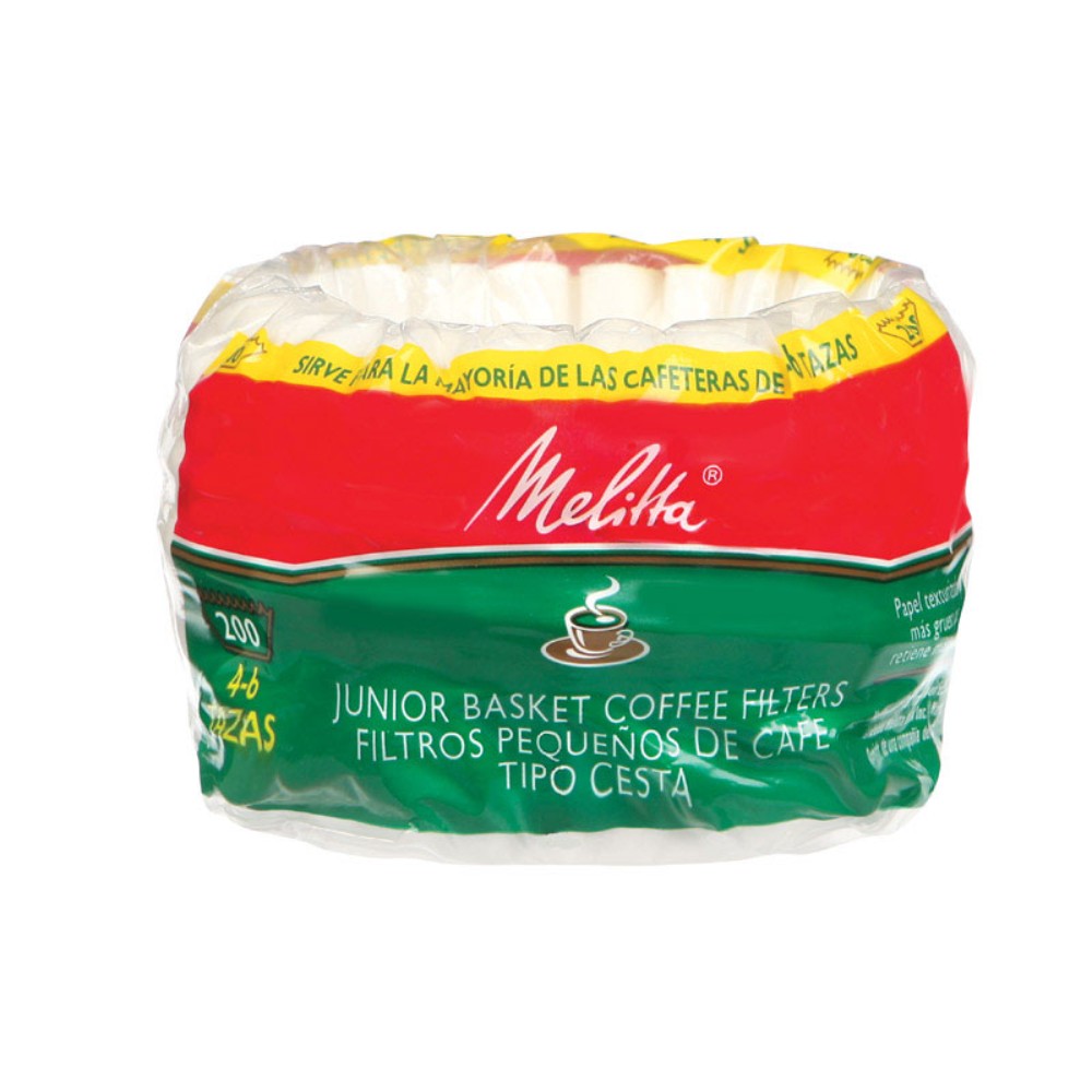 Melitta 62914 White Paper 4-6 Cups Basket Style Coffee Filters
