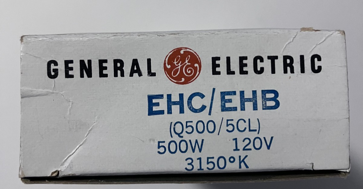 GE QUARTZINE STAGE / STUDIO BULB/LAMPS EHC/EHB NOS